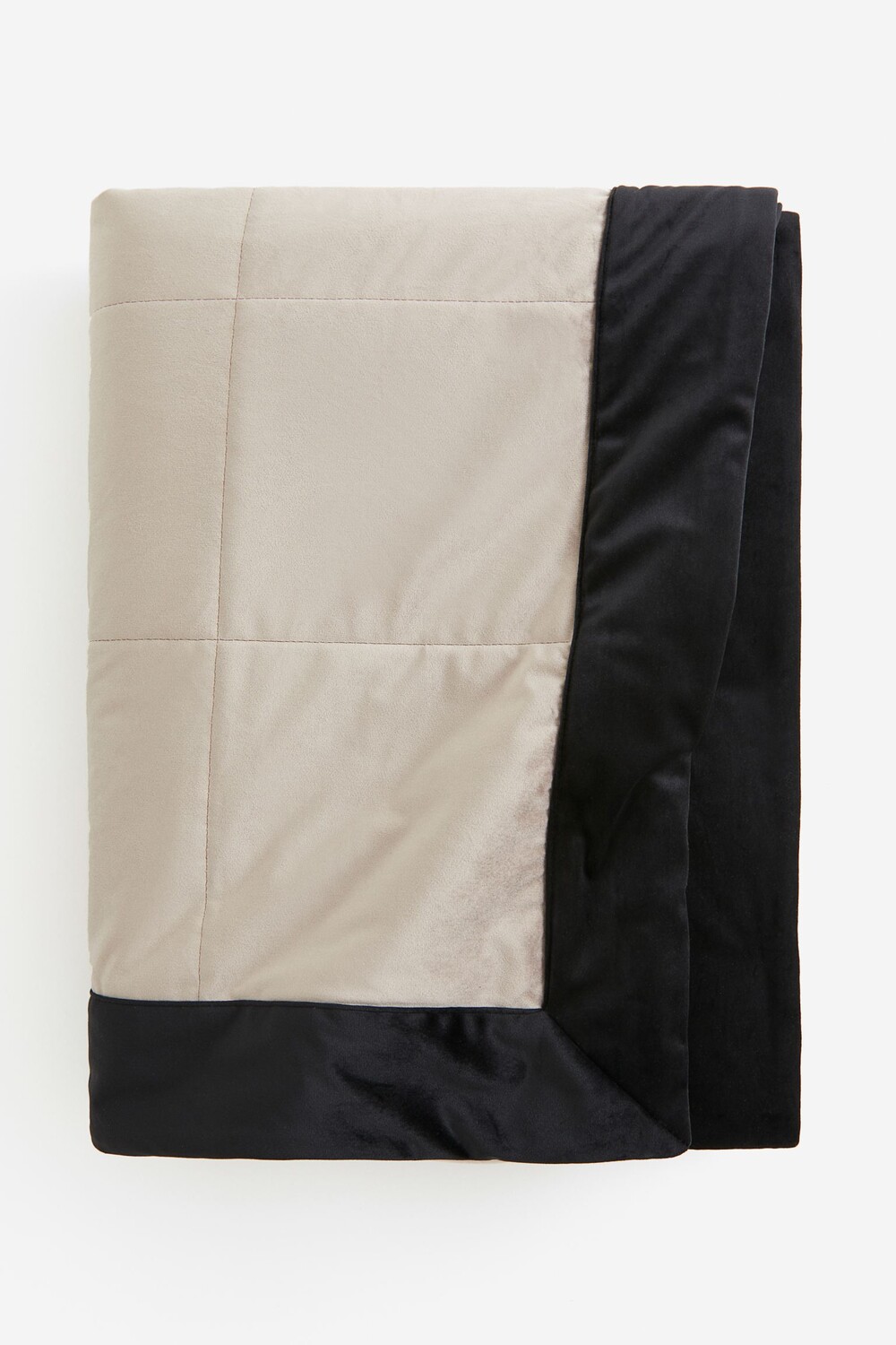 

Покрывало H&M Home Velvet, серо-бежевый