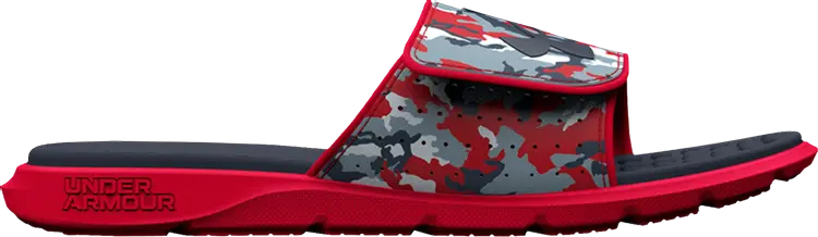 

Сандалии Under Armour Ignite 7 Graphic Strap Slide GS Grey Mist Red Camo, серый