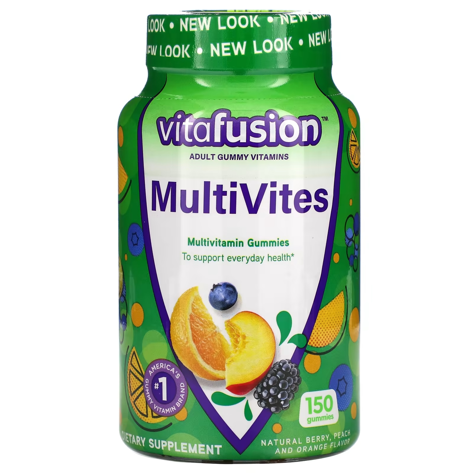 Мультивитамины VitaFusion, ягодный / персиковый /апельсиновый, 150 жевательных таблеток vitafusion комплексные мультивитамины для мужчин натуральные ягодные вкусы 150 жевательных таблеток