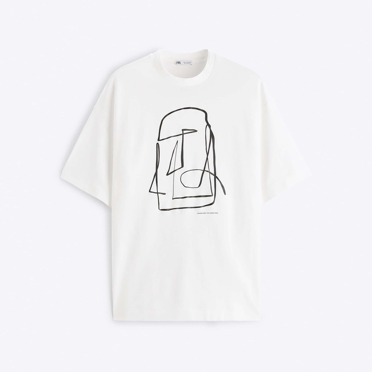 

Футболка Zara Streak Print, белый