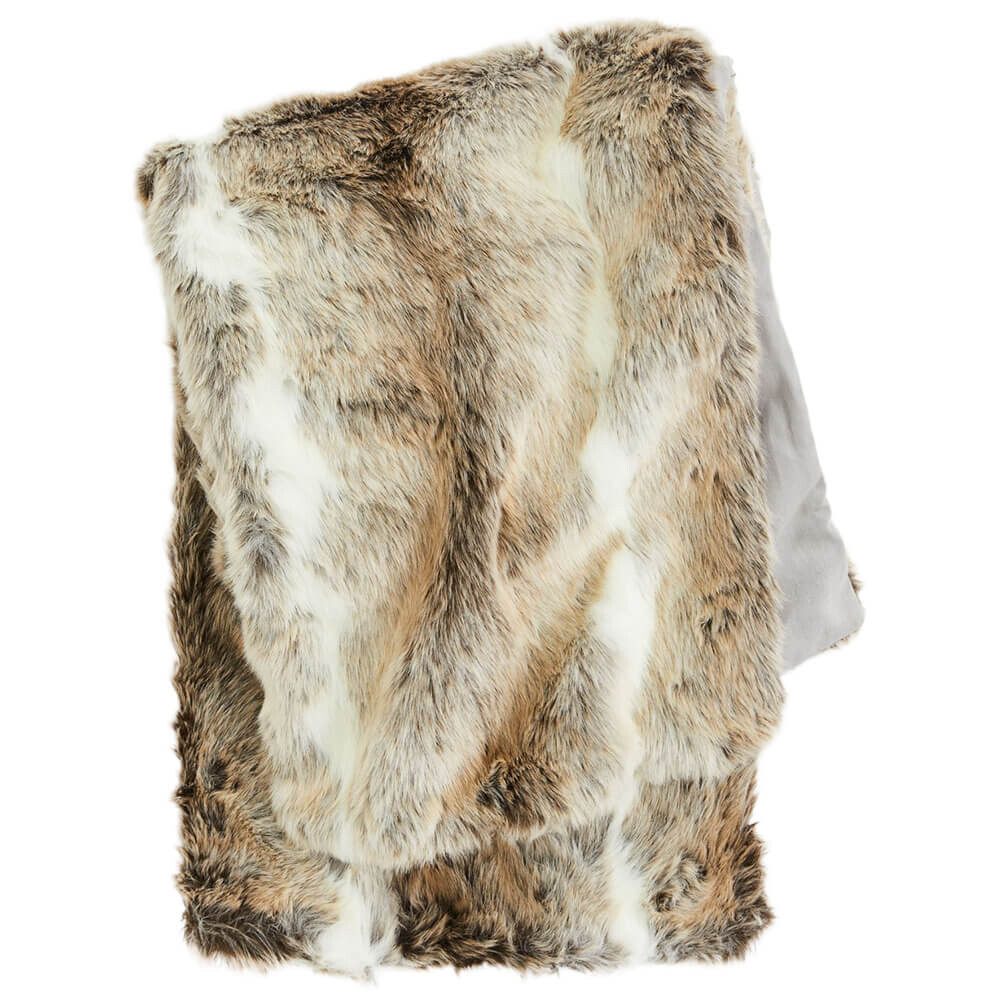 

Плед H&M Home Faux Fur, светло-коричневый