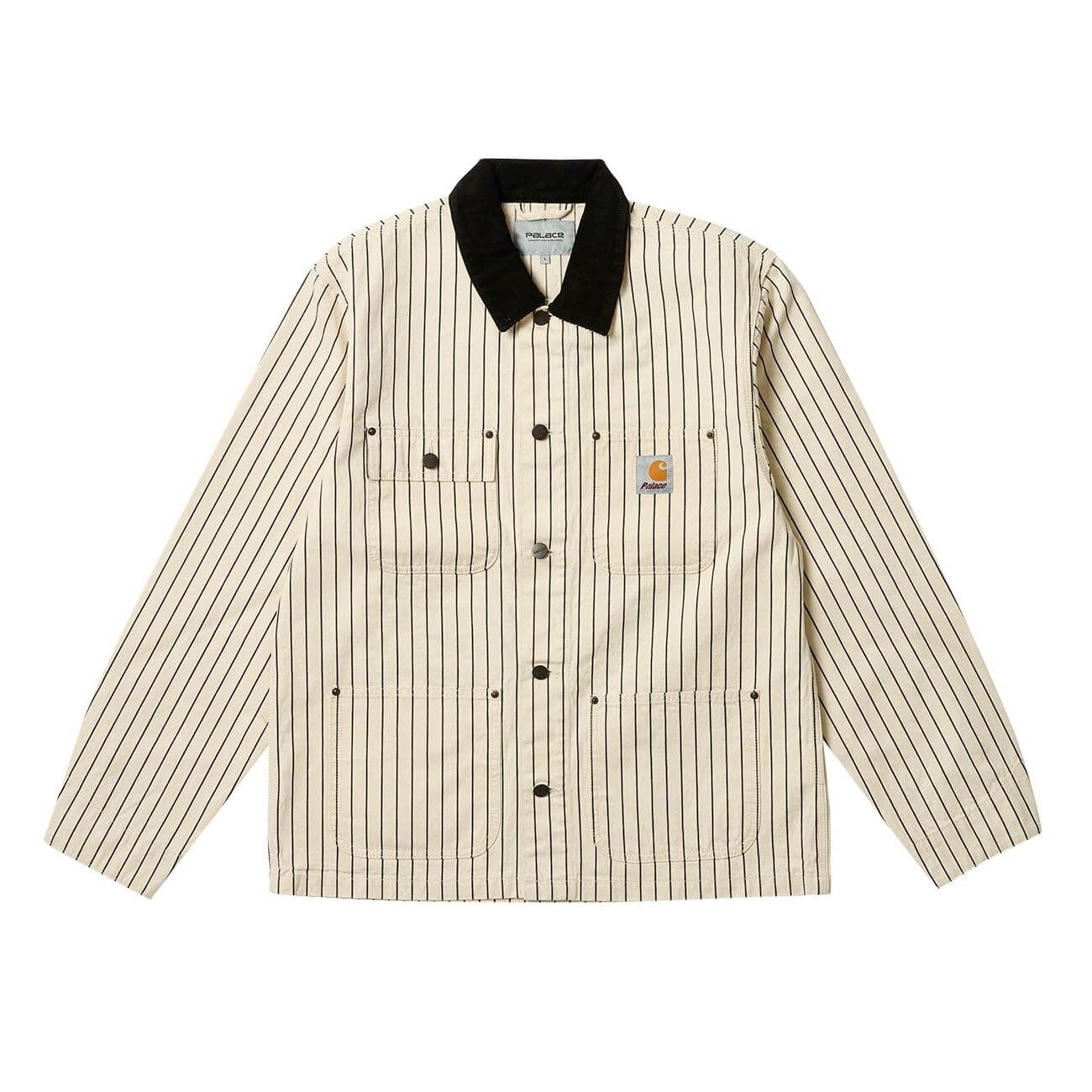 Куртка-рубашка Carhartt WIP x Palace Michigan 'Hickory Wax/Black', кремовый/черный