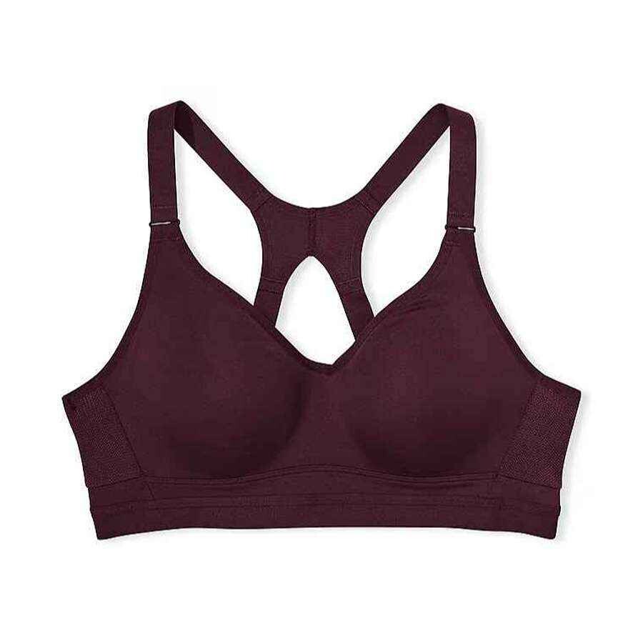 

Топ спортивный Victoria's Secret Incredible Plunge, темно-бордовый
