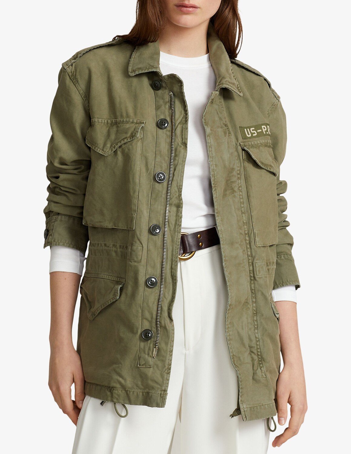 

Хлопковая куртка Ralph Lauren, оливковый