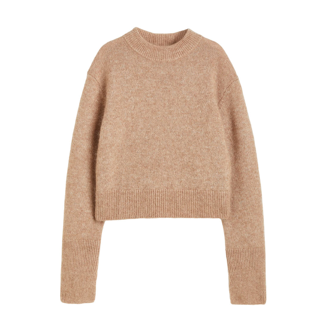 Джемпер H&M Trend Mohair-blend Fine-knit, бежевый меланж