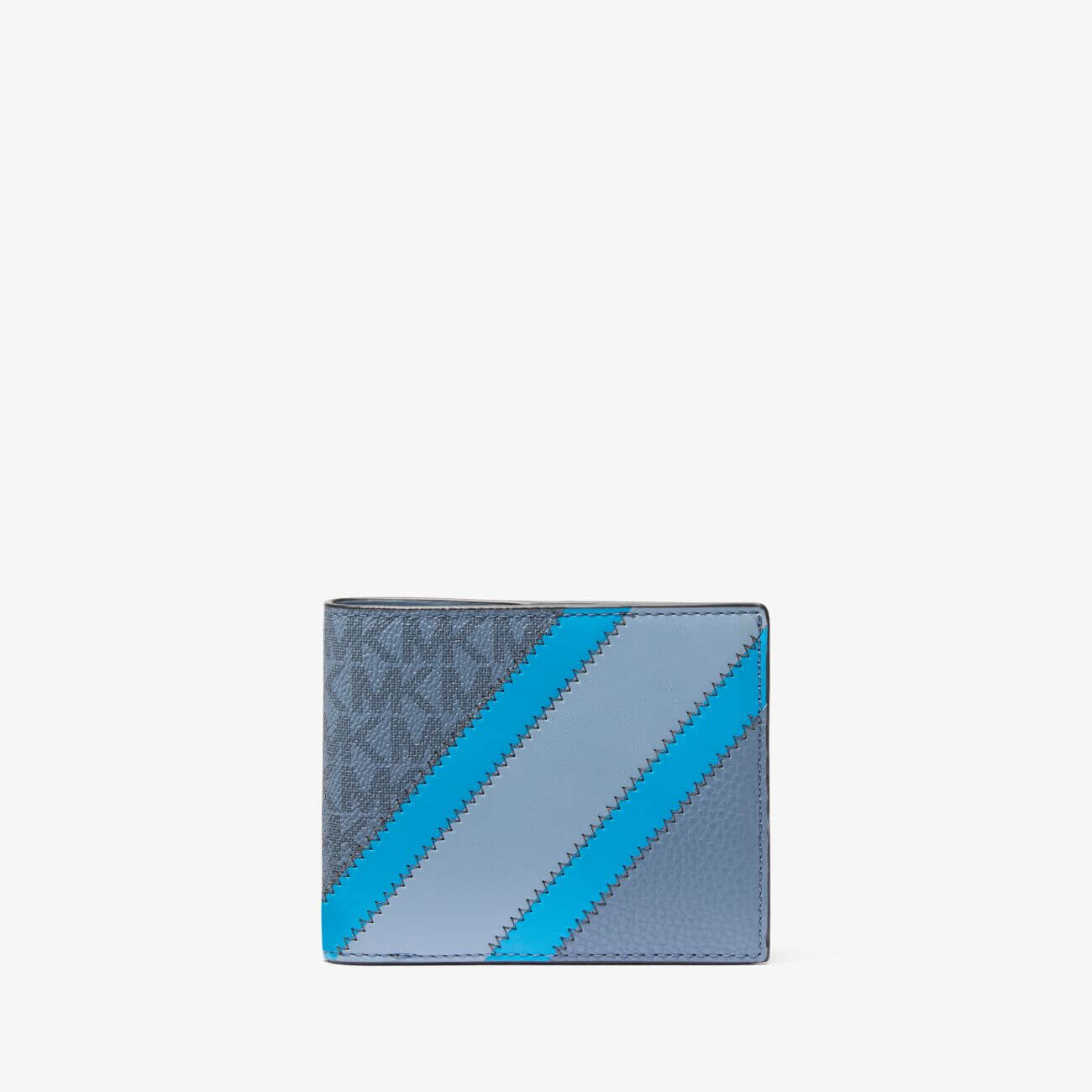 

Кошелек Michael Kors Logo And Faux Leather Stripe With Passcase Gift Set, синий/голубой