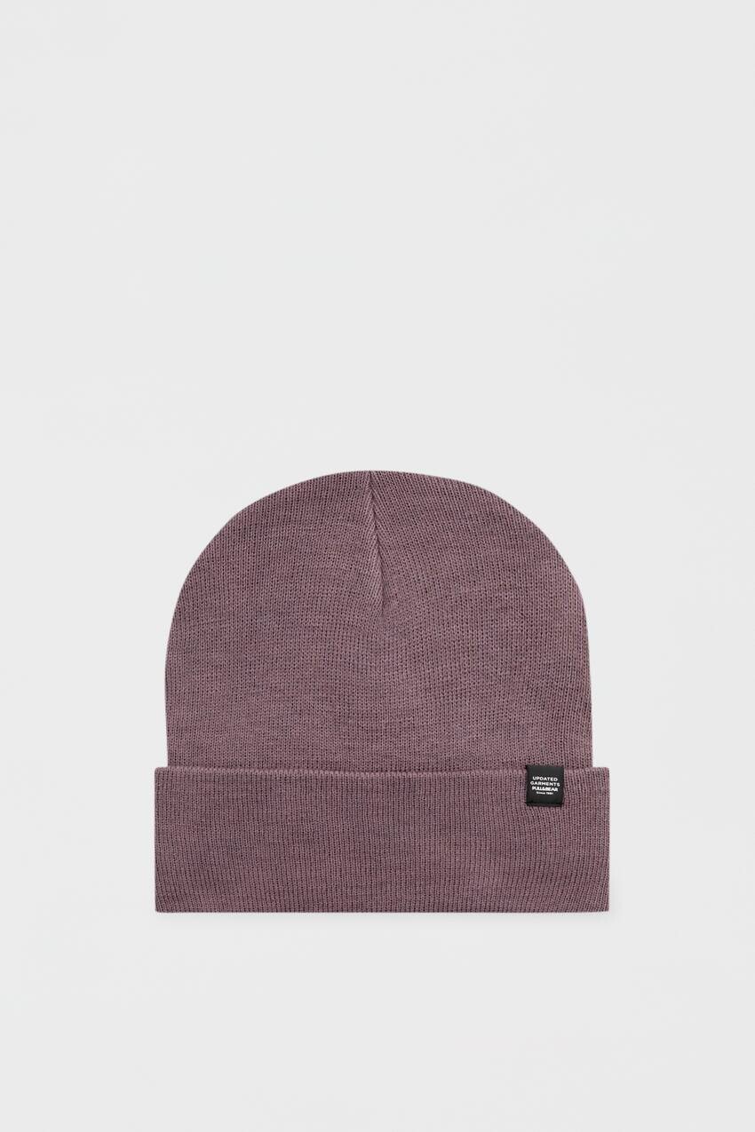 

Базовая вязаная шапка Pull&Bear, индиго