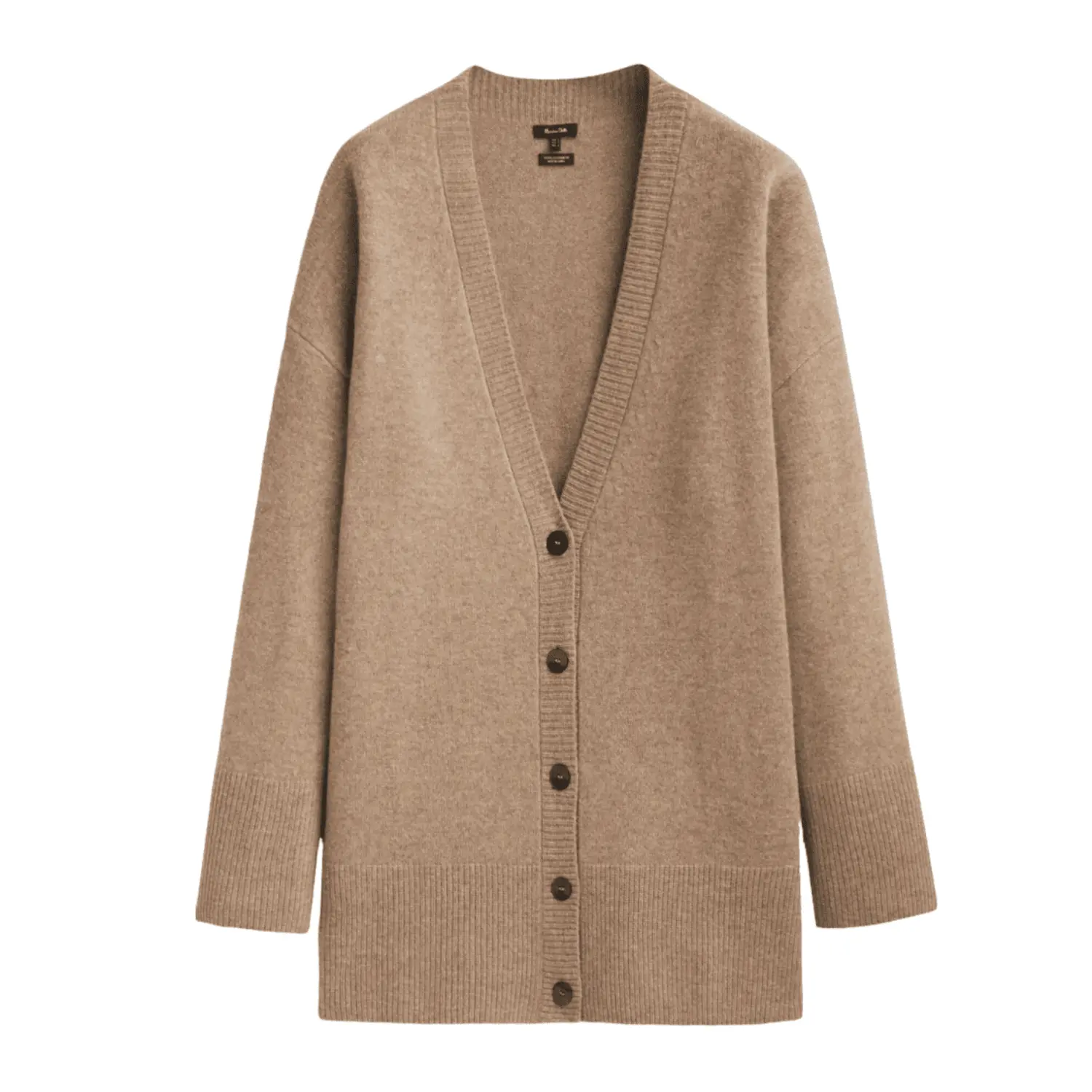 

Кардиган Massimo Dutti Wool And Cashmere Blend With Buttons, бежевый