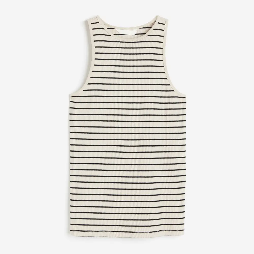

Топ H&M Ribbed Tank, светло-бежевый
