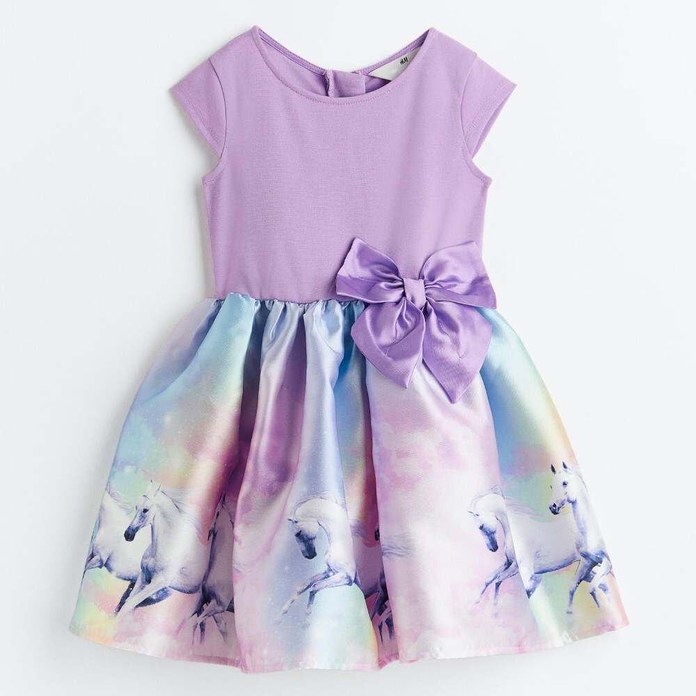 

Платье H&M Kids Flared-skirt Unicorns, сиреневый