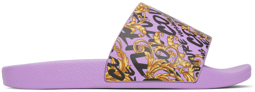 

Фиолетовые шлепанцы Brush Couture Versace Jeans Couture