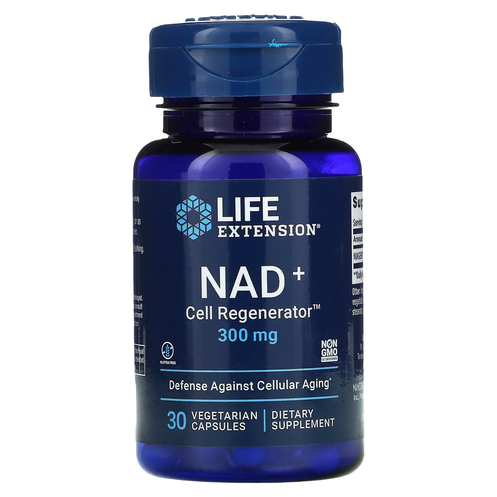 Никотинамид Рибозид Life Extension NIAGEN, 30 вегетарианских капсул life extension nad регенератор клеток niagen никотинамид рибозид 100 мг