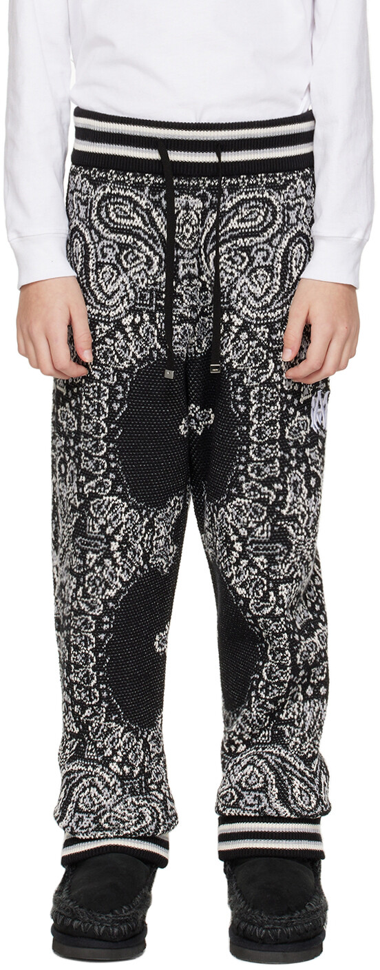 

Детские черные спортивные штаны-банданы AMIRI