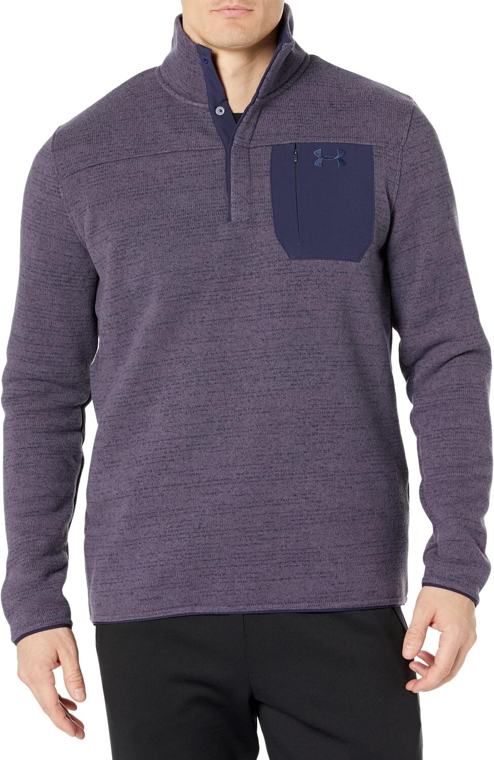 

Толстовка UA Specialist Henley 2.0 Under Armour, цвет Midnight Navy/Tempered Steel/Midnight Navy