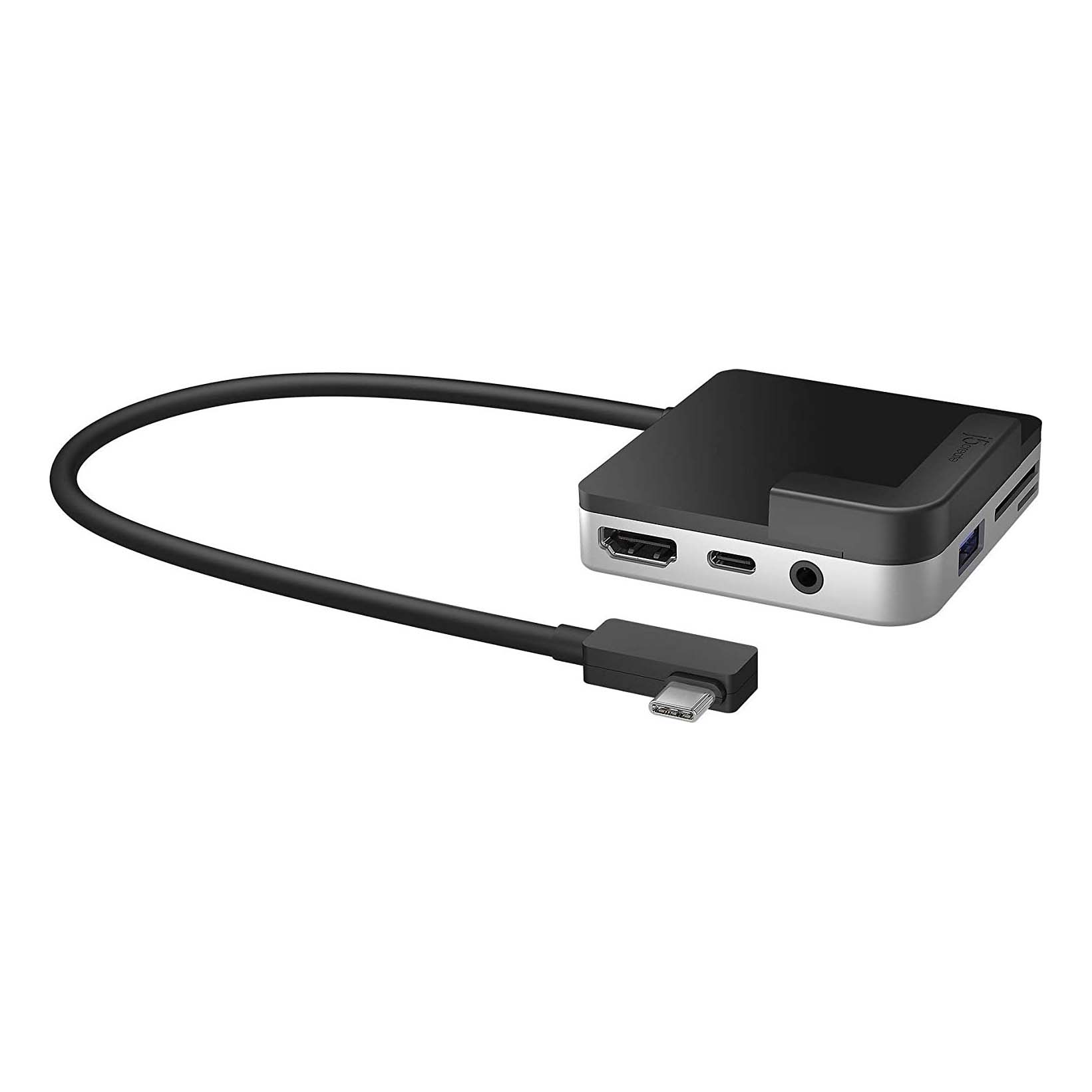 Док-станция j5create Travel Dock USB-C для iPad Pro, черный/серебро док станция j5create ultradrive mini dock для microsoft surface pro 7 серебро