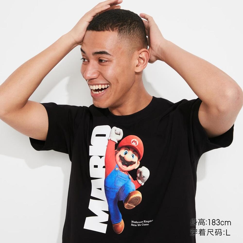 

Футболка с принтом MARIO MOVIE унисекс Uniqlo, черный
