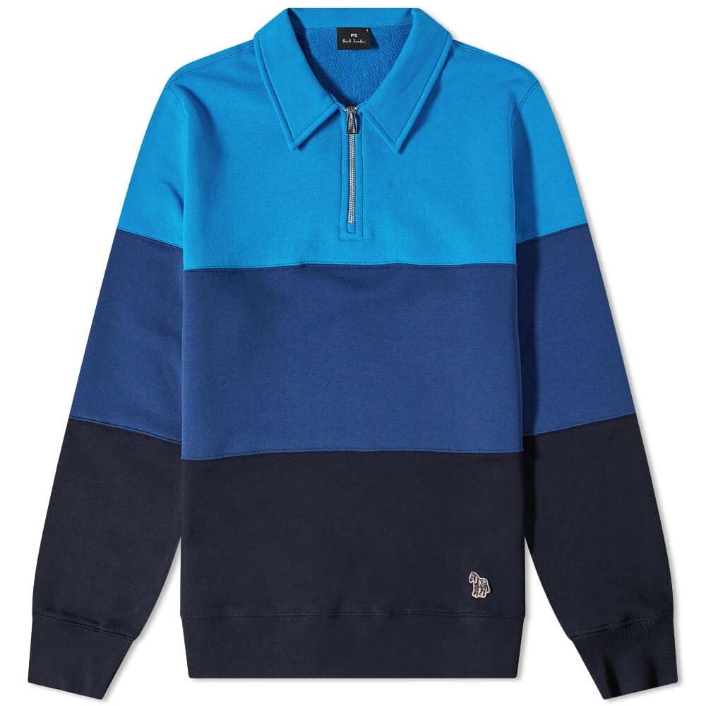 

Толстовка Paul Smith Striped Zebra Half Zip Sweat, Синий