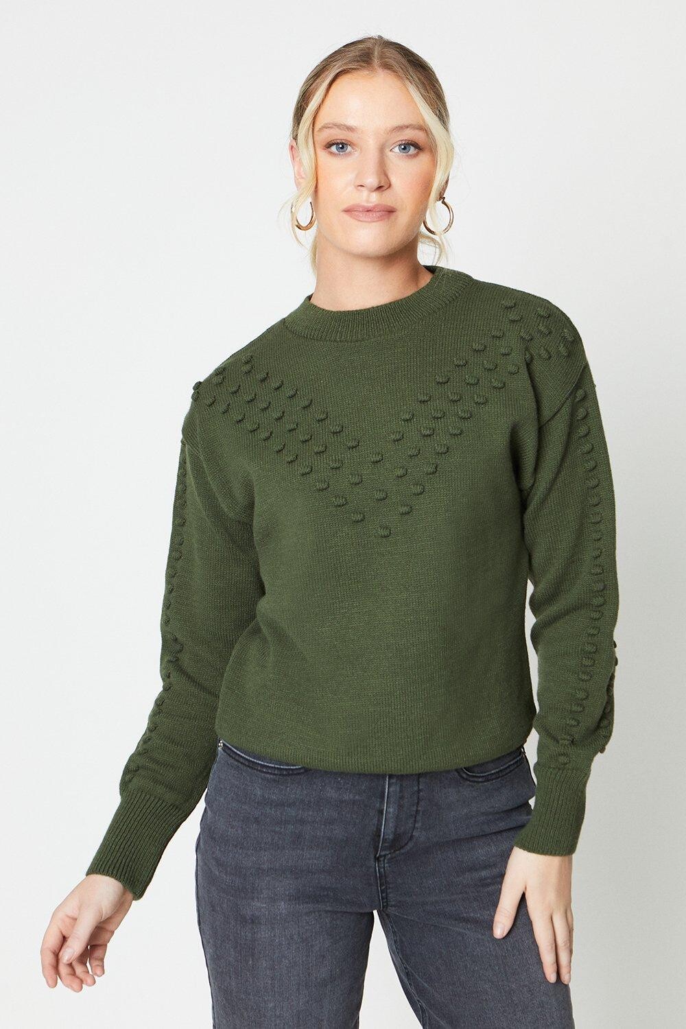 

Джемпер с помпоном Dorothy Perkins, хаки
