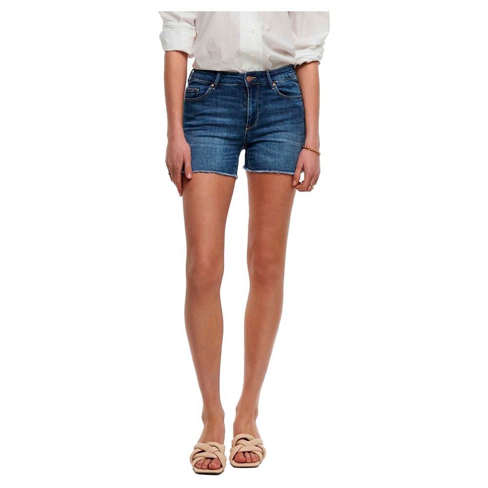 

Джинсовые шорты Only Blush Life Mid Skinny Raw, синий