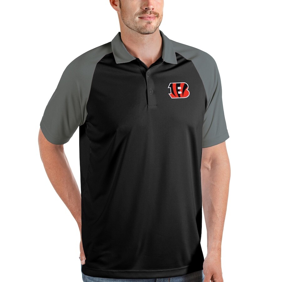 

Поло с коротким рукавом Antigua Cincinnati Bengals, черный