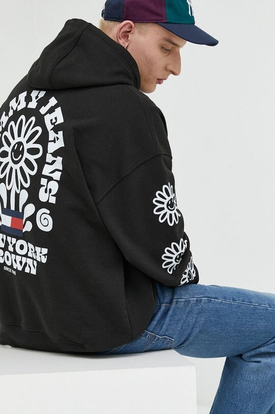 

Хлопковая толстовка Tommy Jeans, черный