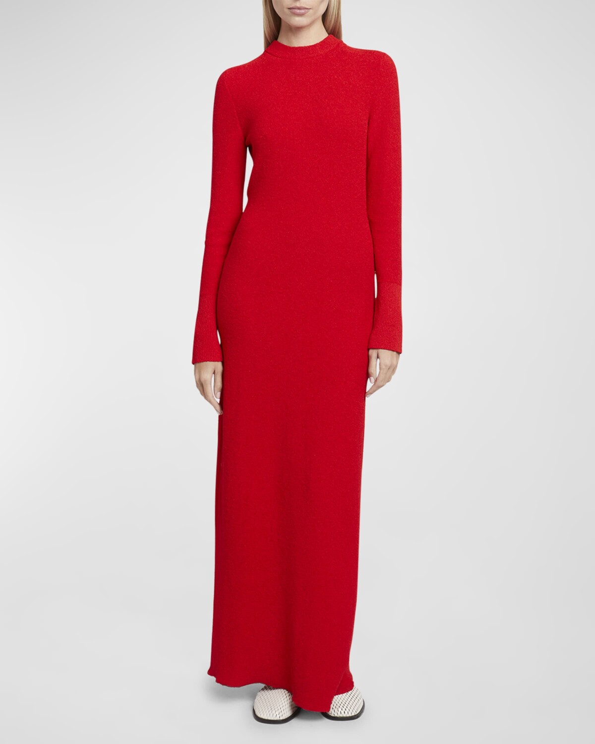 

Платье макси с вырезом на спине Lara букле Proenza Schouler, цвет Red