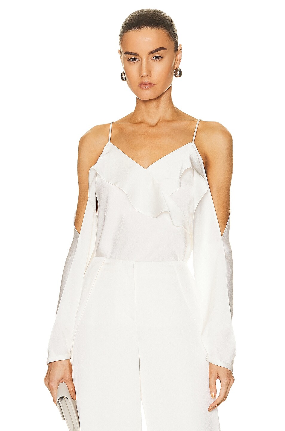 

Топ Simkhai Diane Draped Off Shoulder, слоновая кость