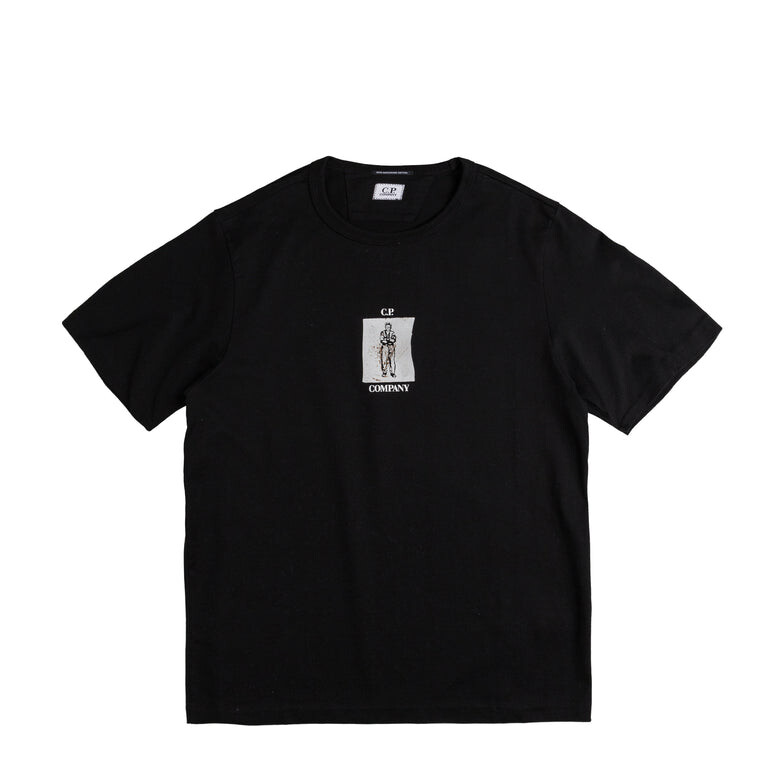 

Футболка .P. ompany 30/2 Mercerized Jersey Twisted Graphic T-Shirt C.P. Company, черный