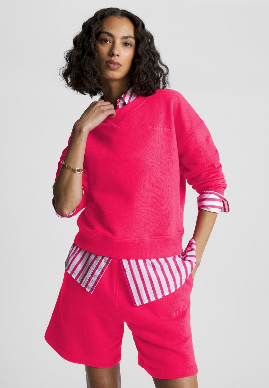

Толстовка с капюшоном Tommy Hilfiger, розовый