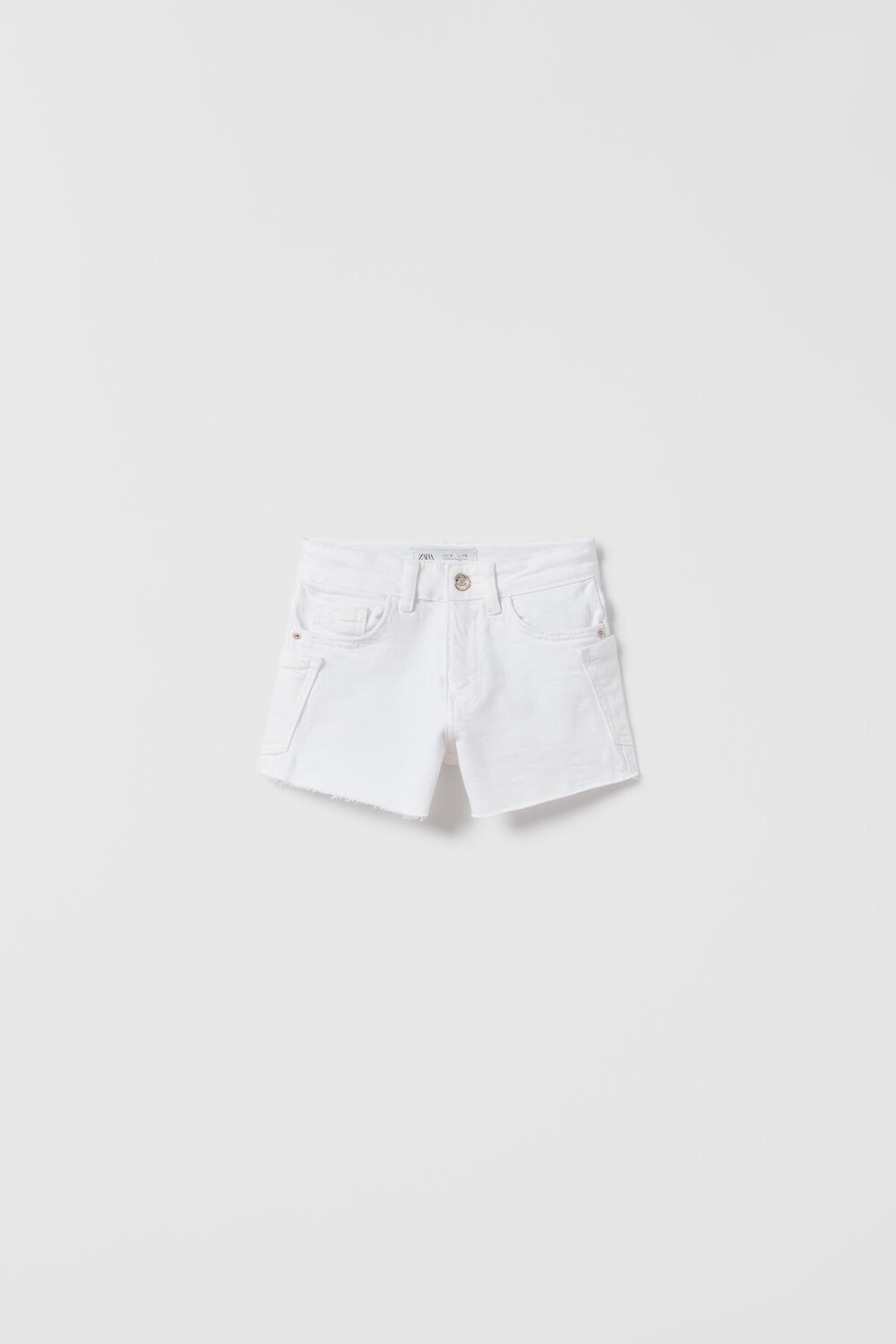 

Эластичные джинсовые шорты Zara, белый