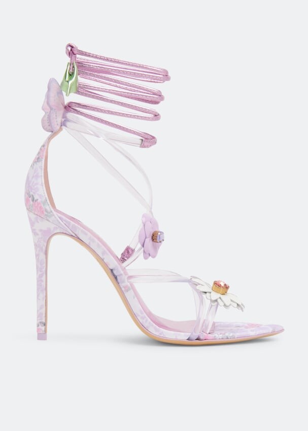 

Сандалии SOPHIA WEBSTER x LoveShackFancy Wildflower sandals, розовый