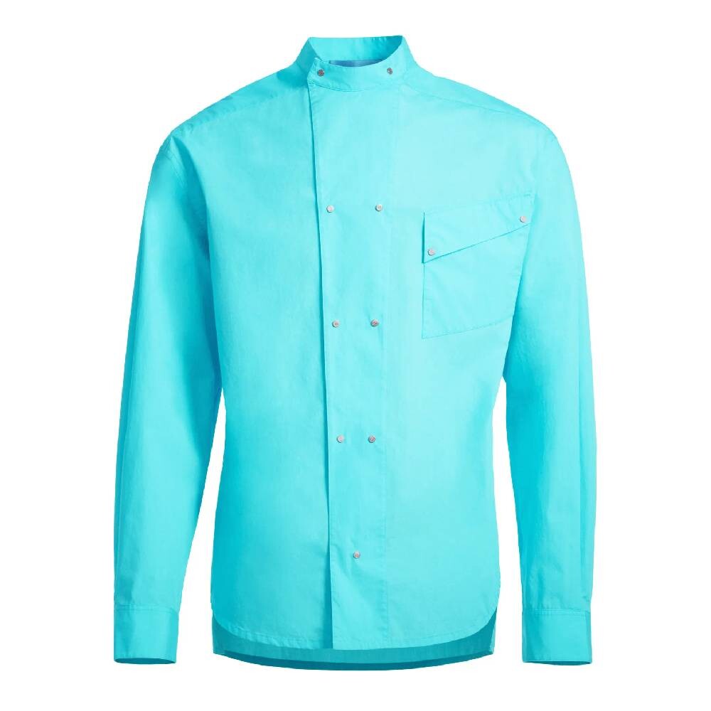 

Рубашка H&M x Mugler Double Breasted Poplin, бирюзовый