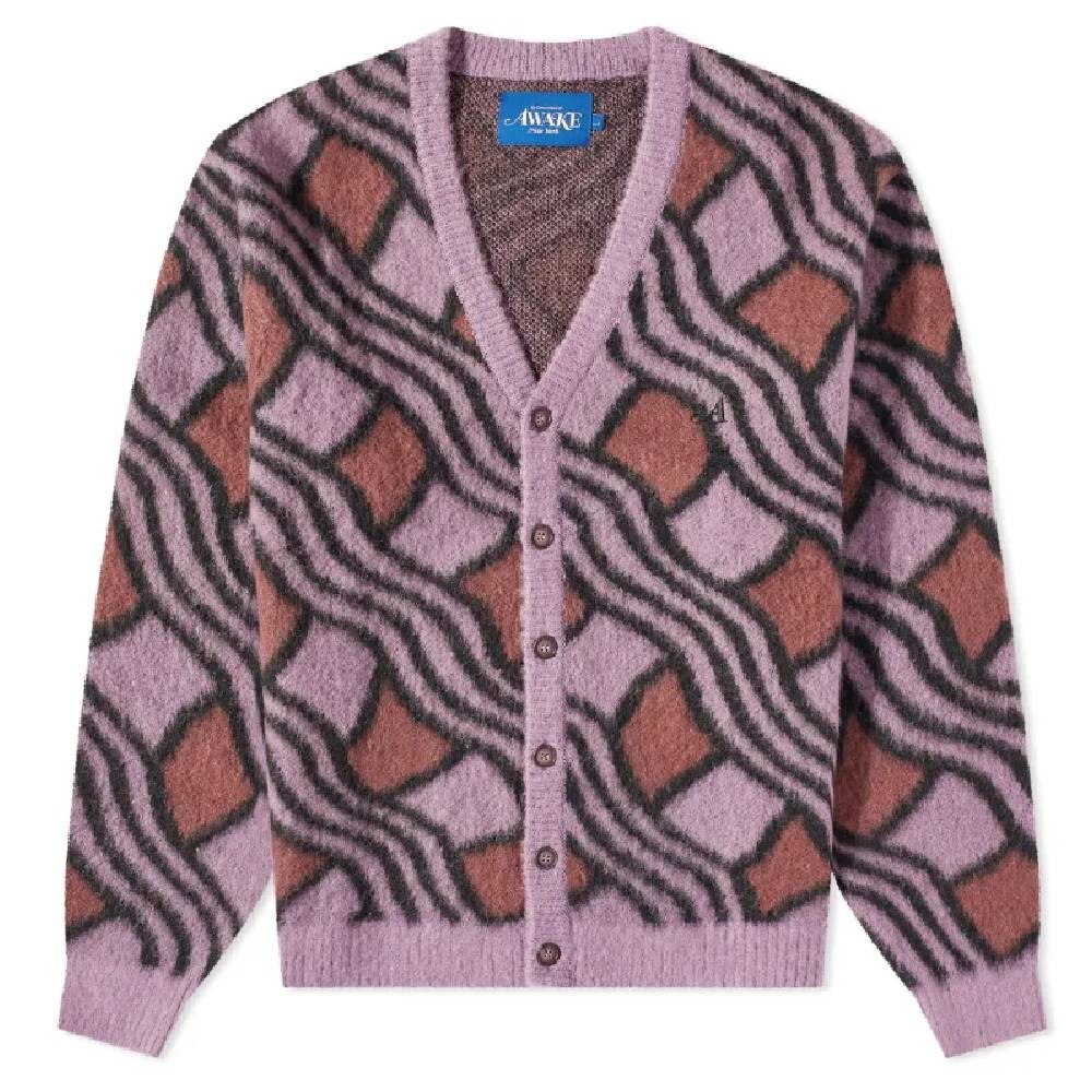 

Кардиган Awake NY Wavy Jacquard Mohair, розовый