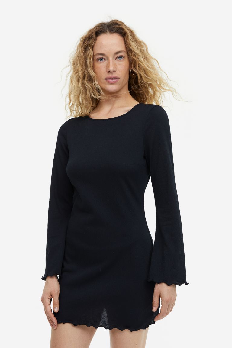 Короткое пляжное платье H&M, черный