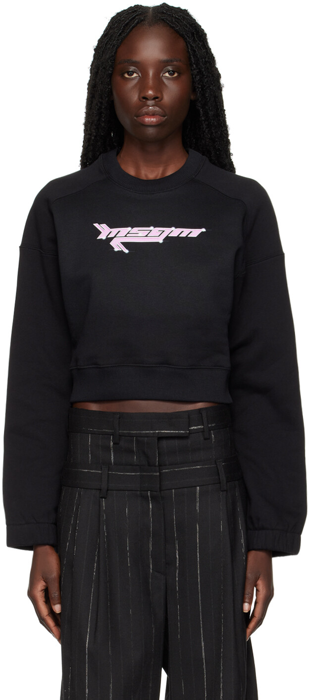 

Черный свитшот с рисунком MSGM