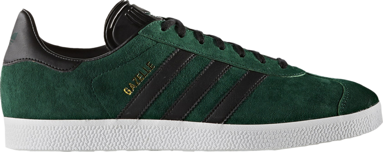 Adidas gazelle green black sale gold