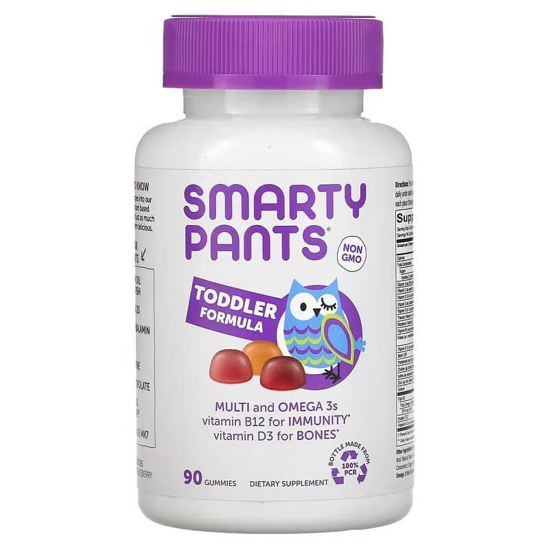Мультивитамины и омега-3 для детей SmartyPants, 90 жевательных конфет smartypants пренатальные мультивитамины и омега без сахара лимон 60 жевательных таблеток