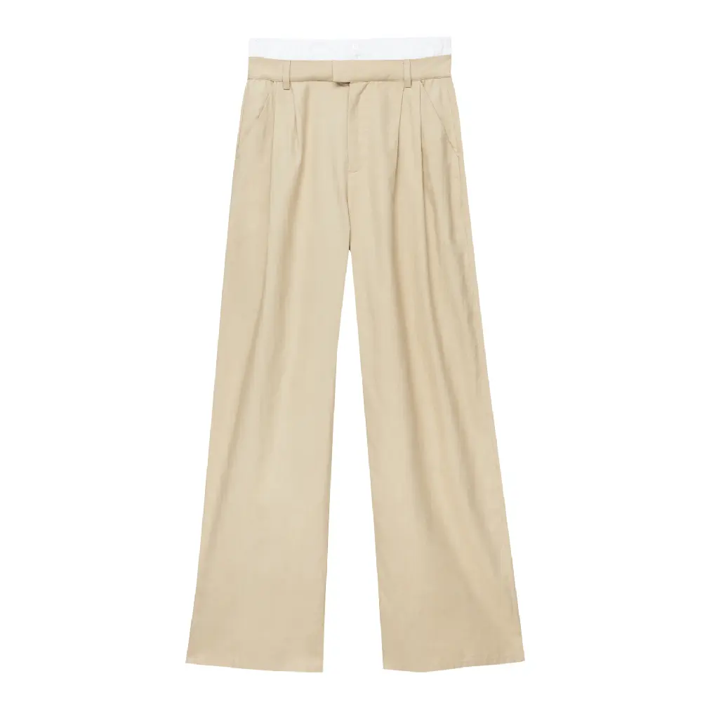 

Брюки Pull&Bear Contrast Boxer, песочный, Бежевый