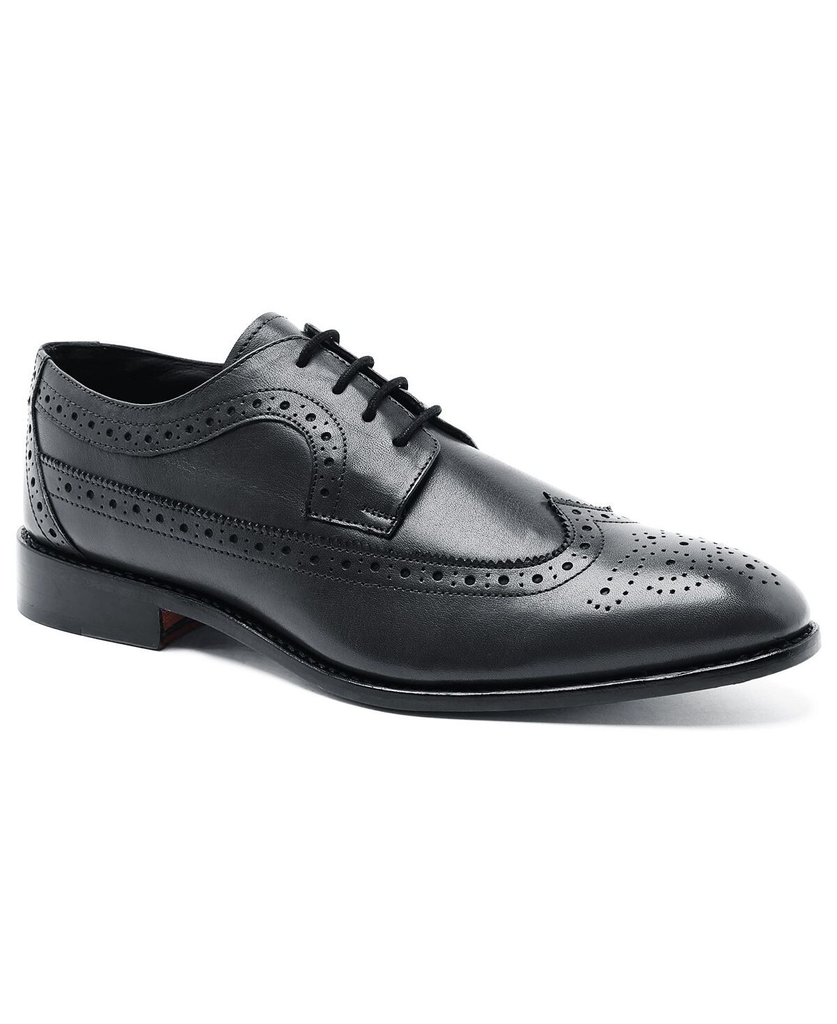 Мужские модельные туфли regan wingtip на шнуровке Anthony Veer, черный - фото