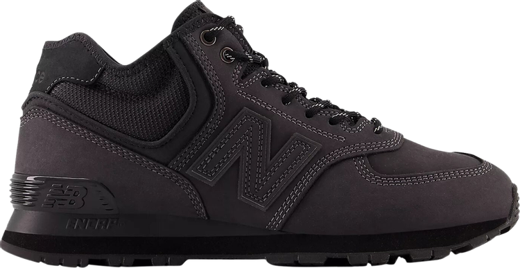 Кроссовки New Balance 574 High 'Triple Black', черный - фото