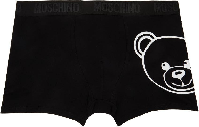 

Черные хлопковые трусы-боксеры Moschino