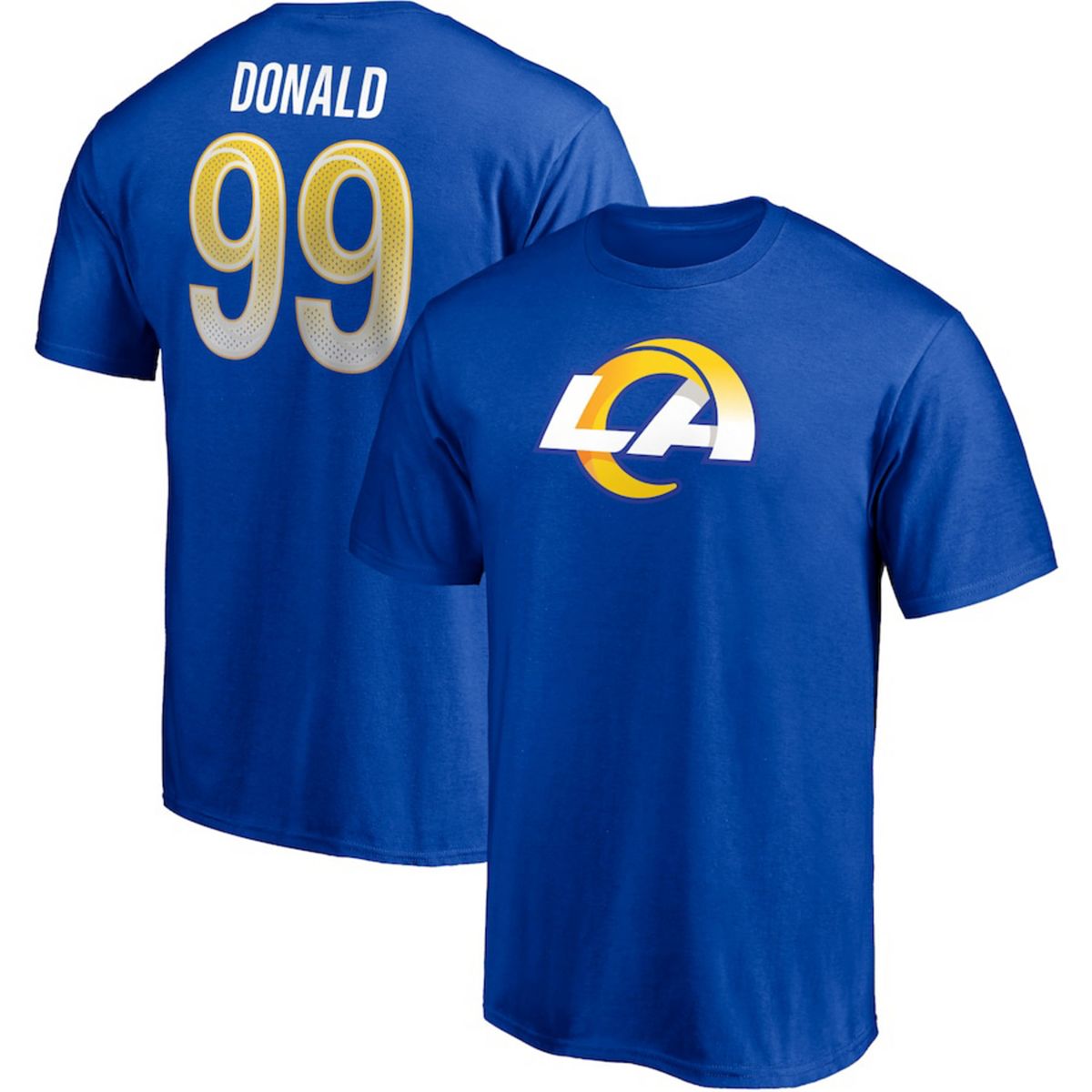 Мужская футболка с изображением имени и номера игрока aaron donald royal los angeles rams player Fanatics