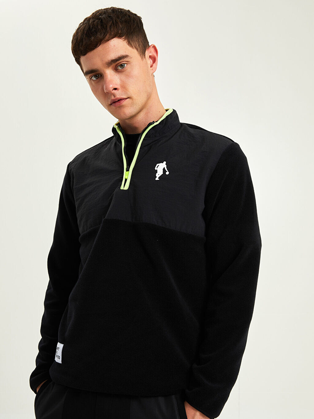 

Флисовая мужская толстовка с воротником-стойкой и длинным рукавом Xside, Черный