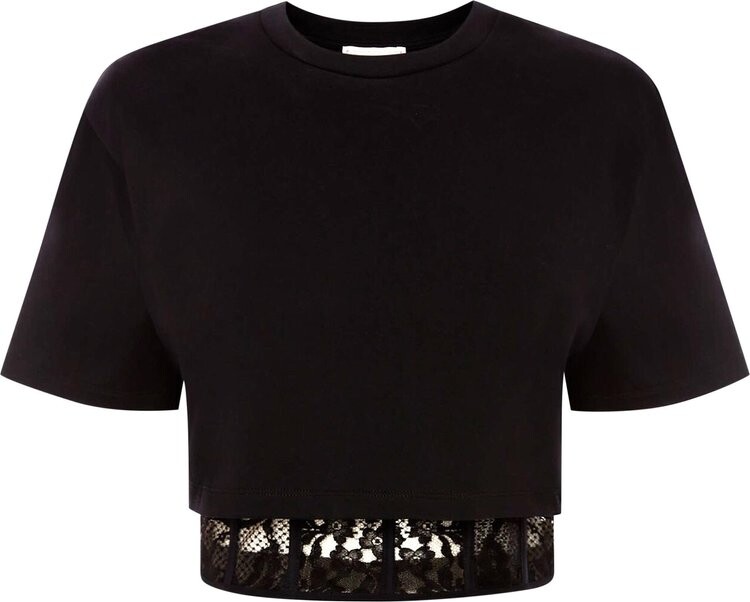 

Футболка Alexander McQueen Corset T-Shirt 'Black', черный