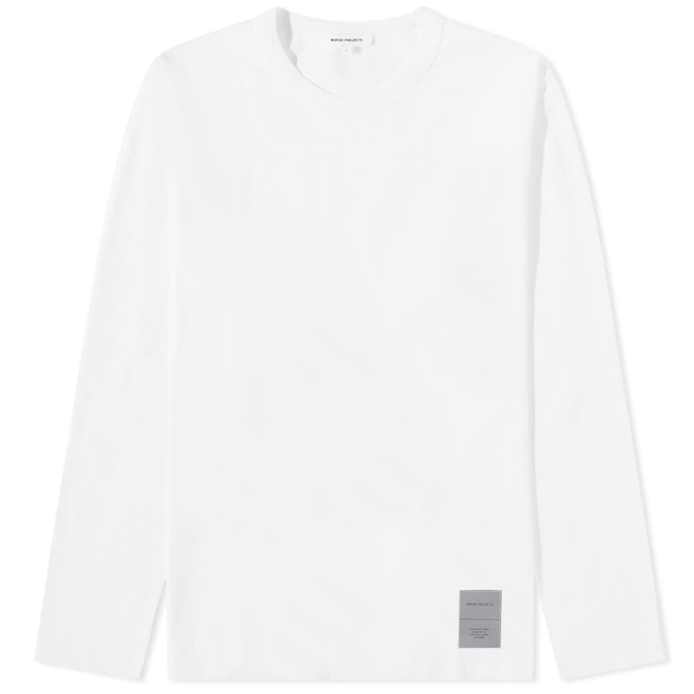 

Футболка Norse Projects Long Sleeve Holger Tab Series Reflective Tee, Белый