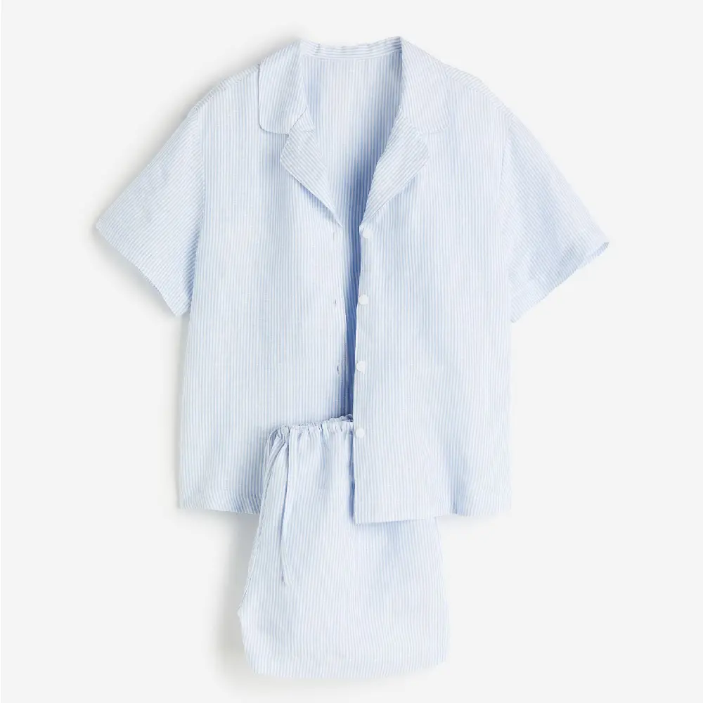 

Пижамный комплект H&M Linen-blend, голубой