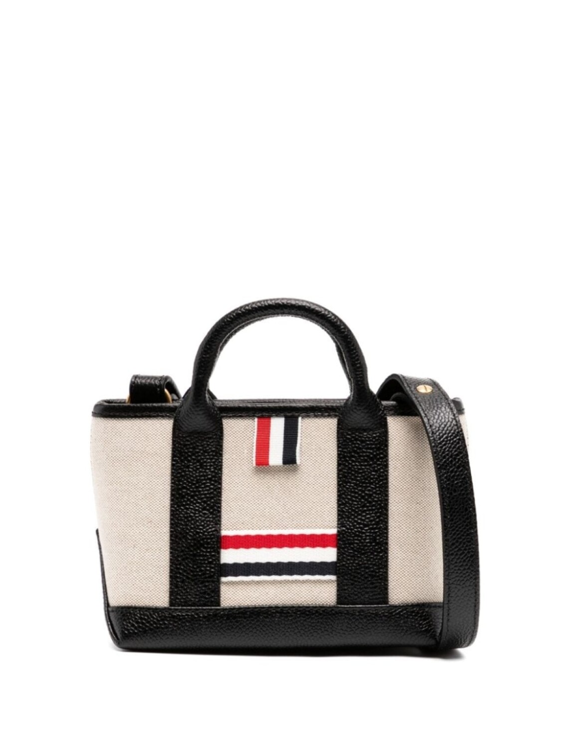 

Thom Browne Kids кожаная сумка, черный