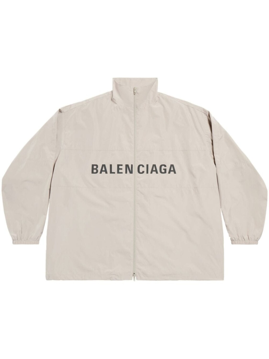 

Balenciaga logo-print windbreaker, нейтральный цвет