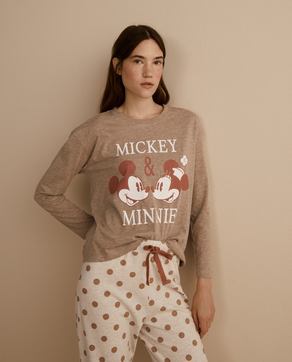 

Деталь верха женской пижамы Mickey Easy Wear, коричневый