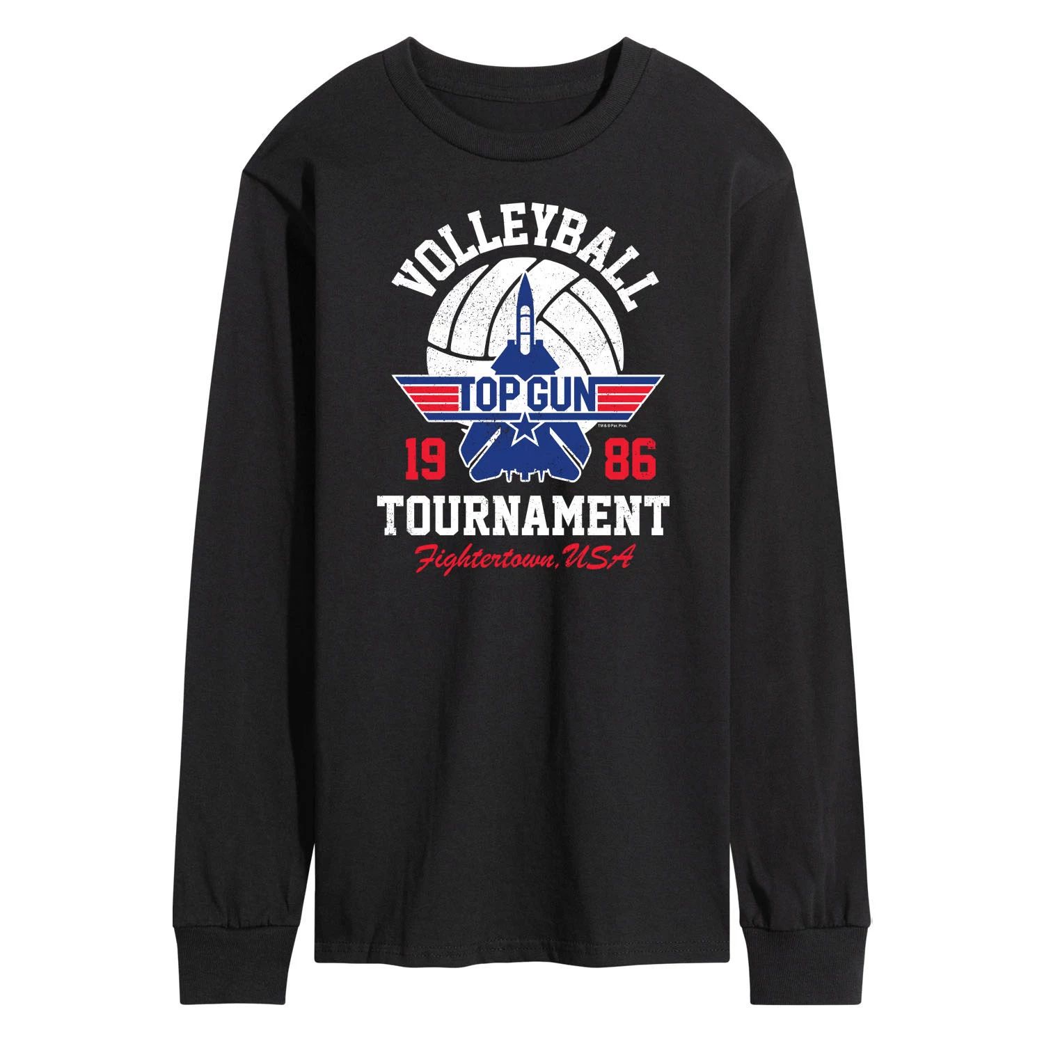 Мужская футболка Top Gun Volleyball Tournament с длинными рукавами Licensed Character gun